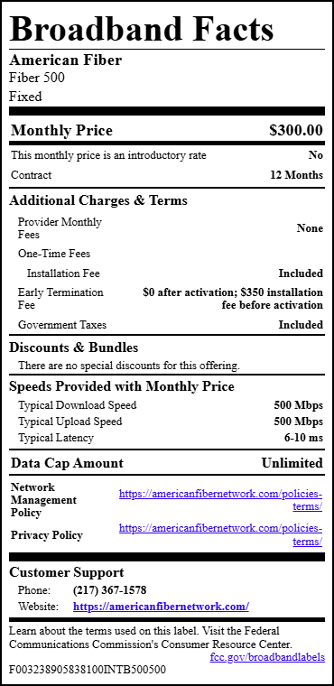 Broadband Details
